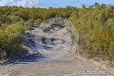 Muddy Tidal Boat Ramp Stock Photo