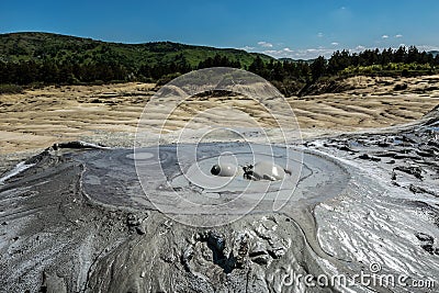 Muddy volcano cone Stock Photo