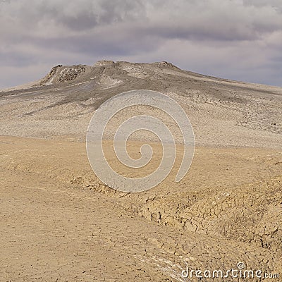 Muddy volcanoes Stock Photo