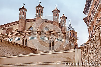 Mudejar art in Teruel. San Pedro apse. Spain heritage Stock Photo