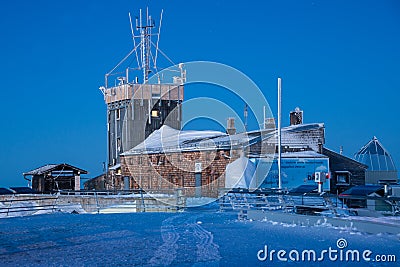 Muenchner Haus on Zugspitze Editorial Stock Photo