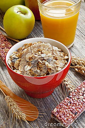 Muesli breakfast Stock Photo