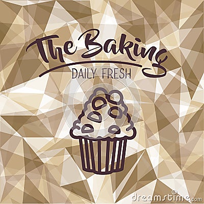 Muffin of bakery food design Vector Illustration