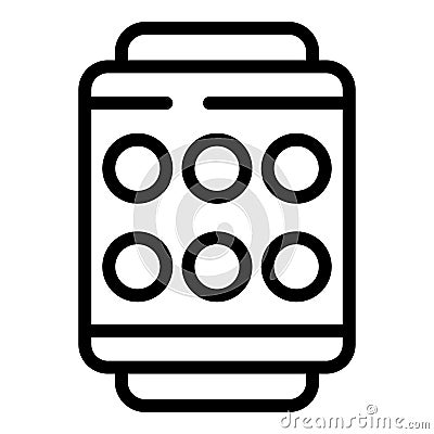 Muffin bakeware icon outline vector. Silicone muffins form Stock Photo