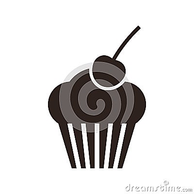 Muffin. Cupcake icon Vector Illustration