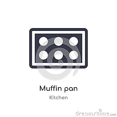 muffin pan icon. isolated muffin pan icon vector illustration from kitchen collection. editable sing symbol can be use for web Vector Illustration