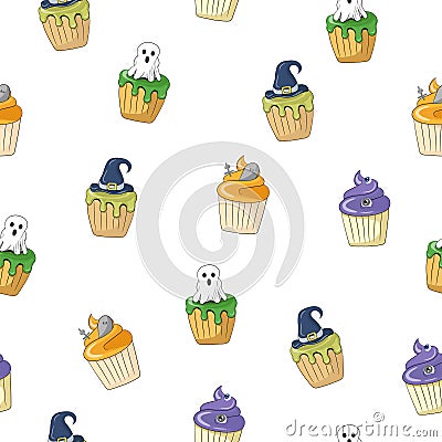 Muffin pattern Vector Illustration