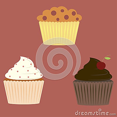 Muffins Vector Illustration