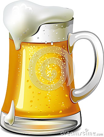 Mug of beer Vector Illustration