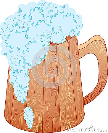 The mug of beer Vector Illustration
