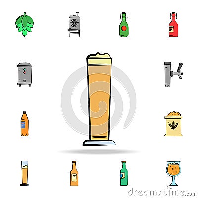 mug of beer colored sketch style icon. Detailed set of color beer in hand drawn style icons. Premium graphic design. One of the Stock Photo