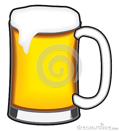 Mug of Beer Vector Illustration