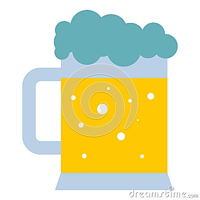 Mug of beer icon isolated Vector Illustration