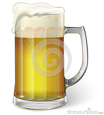 Mug with beer Vector Illustration