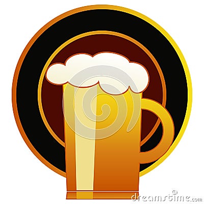 Mug of beer Vector Illustration