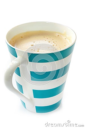 Mug of Frothy Coffee Stock Photo