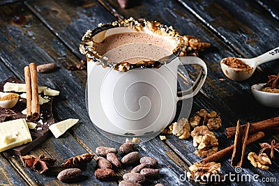 Mug of hot chocolate Stock Photo