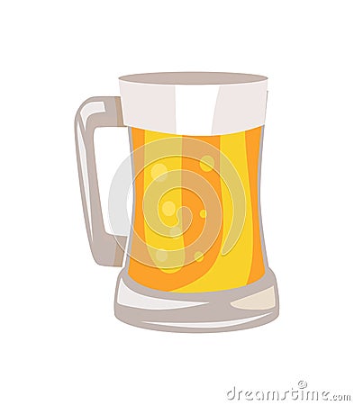 Mug of Light Beer Vector Illustration Vector Illustration