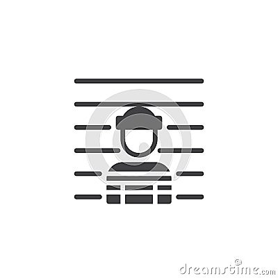 Prisoner vector icon Vector Illustration