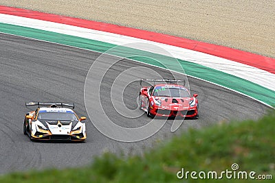 Mugello Circuit, Italy - October 21, 2022: Ferrari 488 Challenge Evo driven by Babalus of team Best Lap in action Editorial Stock Photo
