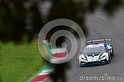 Mugello Circuit, Italy - October 21, 2022: Lamborghini Huracan ST Evo 2 driven by Privitelio of Team Rexal FFF Racing in action Editorial Stock Photo