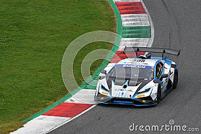 Mugello Circuit, Italy - October 21, 2022: Lamborghini Huracan ST Evo 2 driven by Privitelio of Team Rexal FFF Racing in action Editorial Stock Photo