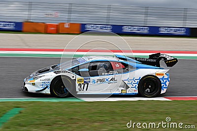 Mugello Circuit, Italy - October 8, 2021: Lamborghini Huracan Supertrofeo of Team FFF RACING TEAM drive by Luciano Privitelio - Editorial Stock Photo