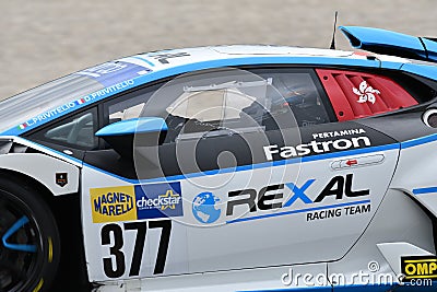 Mugello Circuit, Italy - October 8, 2021: Lamborghini Huracan Supertrofeo of Team FFF RACING TEAM drive by Luciano Privitelio - Editorial Stock Photo