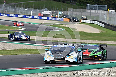 Mugello Circuit, Italy - October 8, 2021: Lamborghini Huracan Supertrofeo of Team FFF RACING TEAM drive by Luciano Privitelio - Editorial Stock Photo