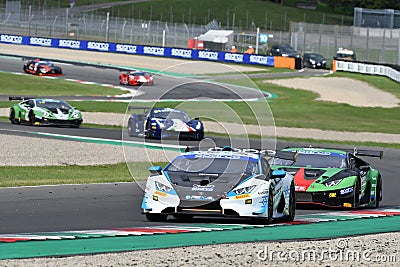 Mugello Circuit, Italy - October 8, 2021: Lamborghini Huracan Supertrofeo of Team FFF RACING TEAM drive by Luciano Privitelio - Editorial Stock Photo