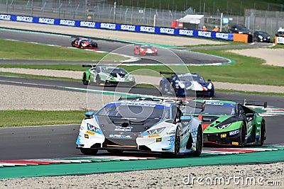 Mugello Circuit, Italy - October 8, 2021: Lamborghini Huracan Supertrofeo of Team FFF RACING TEAM drive by Luciano Privitelio - Editorial Stock Photo