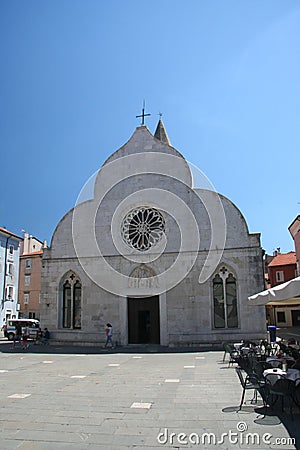 Muggia_basilica of Santa Maria Assunta Editorial Stock Photo