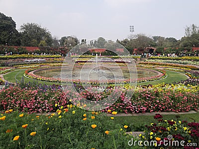 Mughal garden best place in new delhi Stock Photo