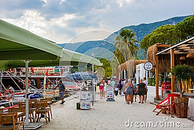 Akyaka District in Ula, Mugla, Turkey. Beautiful beach and coast view. Editorial Stock Photo