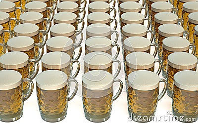 Mugs of beer Stock Photo