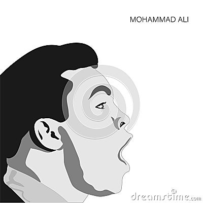 Muhammad Ali an American professional boxer, activist, and philanthropist Vector Illustration