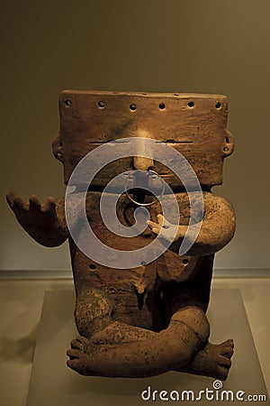 Muisca civilization artwork in Museum of Gold in Bogota Colombia Editorial Stock Photo