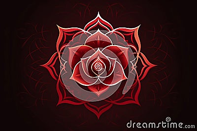 Muladhara chakra. Flower symbolizing the muladhara chakra Stock Photo