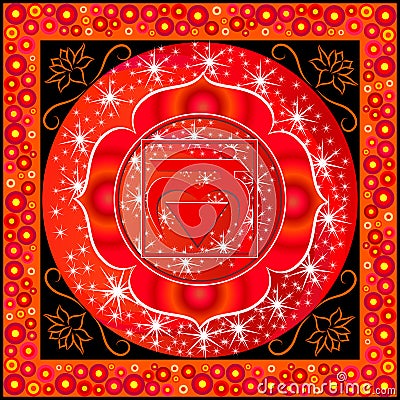 Muladhara chakra Vector Illustration