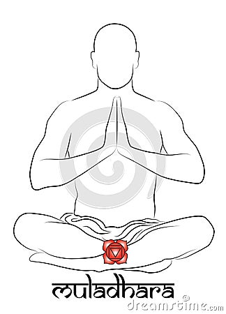 Muladhara chakra representation Stock Photo