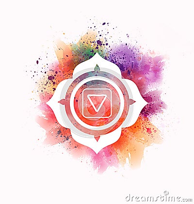 Muladhara chakra Cartoon Illustration