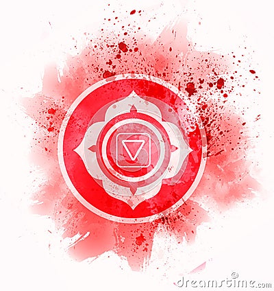 Muladhara chakra symbol Stock Photo