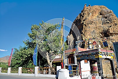 Mulbek Chamba and Monastery, Mulbek-Kargil, Ladakh, India Stock Photo