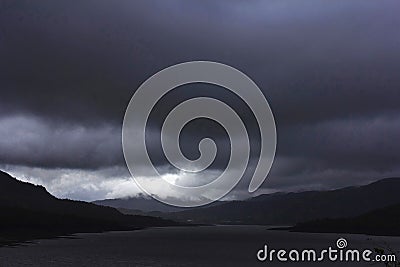 Mulish lake during monsoon Pune district, Maharashtra, India Stock Photo