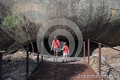 Mulka`s Cave near Hyden Western Australia Stock Photo