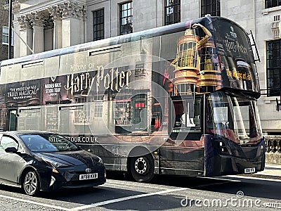 Mullanys Coaches operate the prestigious Harry Potter contract on behalf of Warner Bros. Studios Editorial Stock Photo