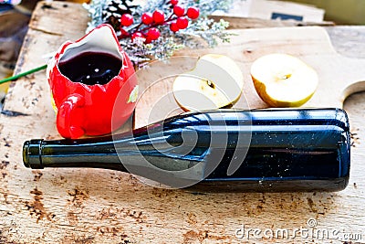 Mulled wine recipe ingredients Stock Photo