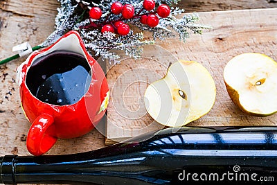 Mulled wine recipe ingredients Stock Photo