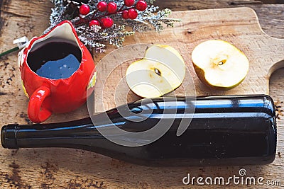 Mulled wine recipe ingredients Stock Photo