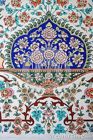 Multani Pattern On Mosque Wall Stock Photo